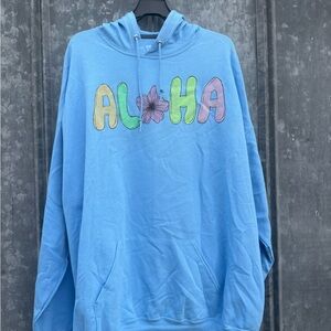 Blue Aloha Hoodie